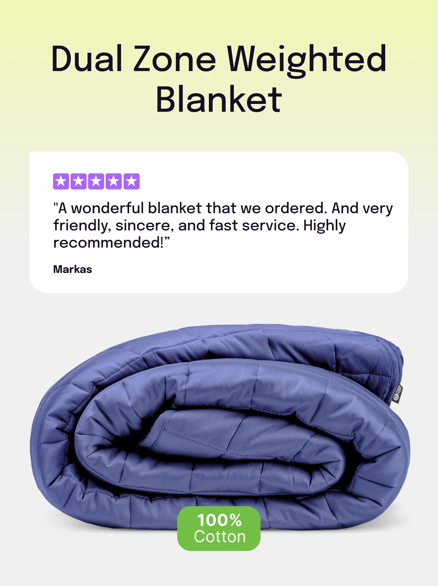 Bawełniany koc obciążeniowy „Dual Zone”