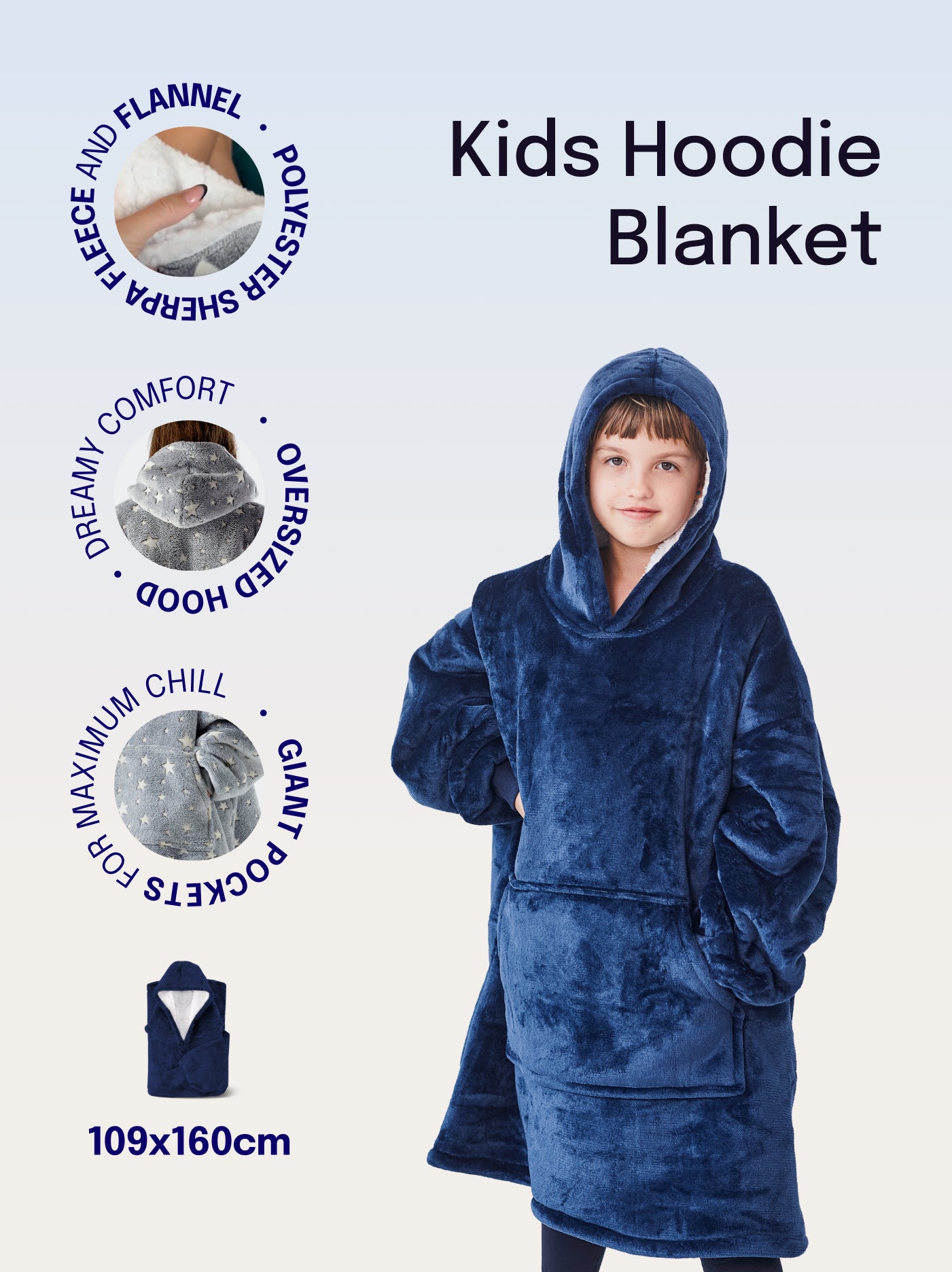 Dziecięcy polarowy kocobluz z kapturem