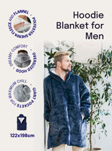 Polarowy kocobluz z kapturem dla mężczyzn