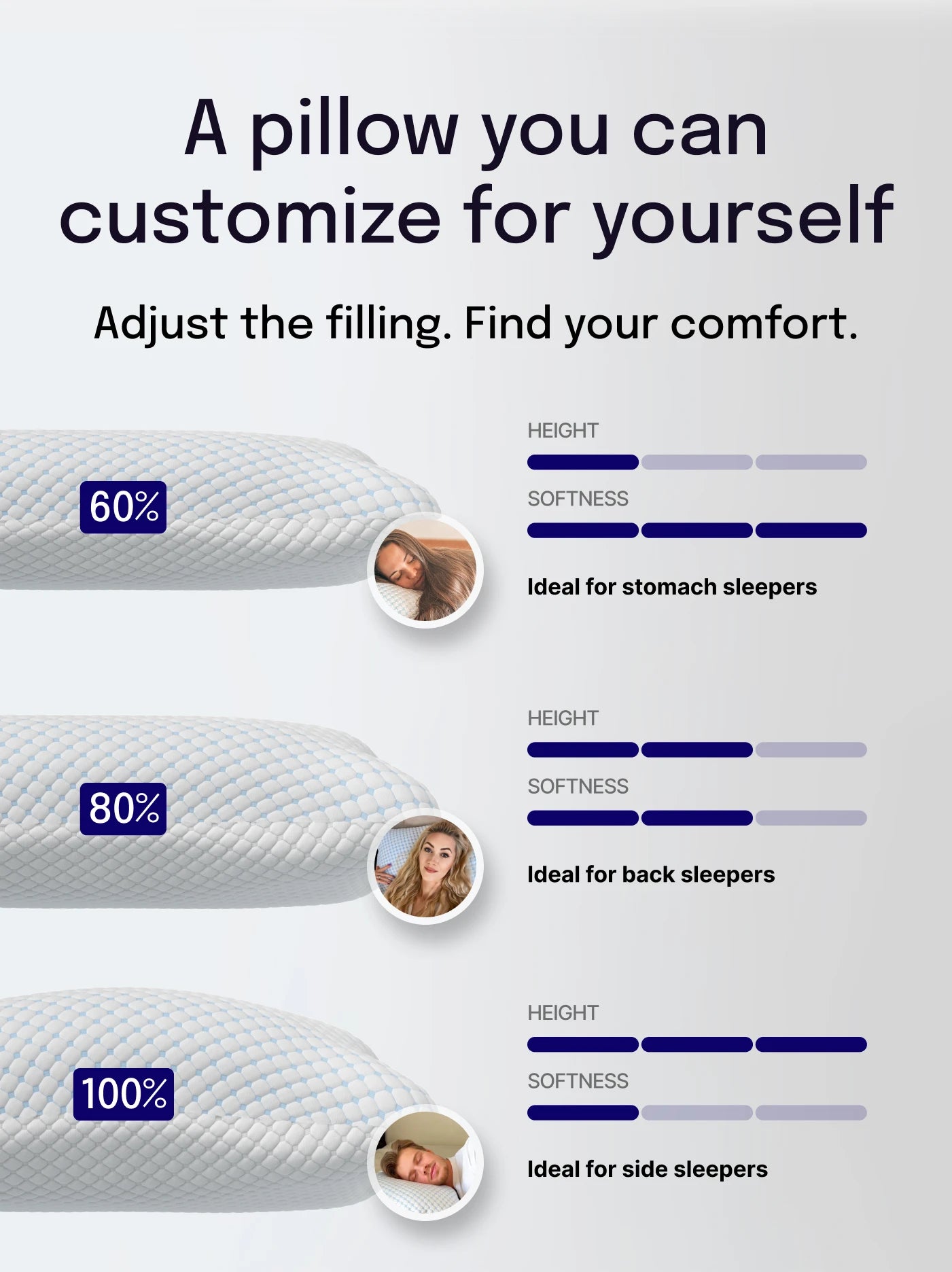 Poduszka z regulacją wypełnienia Spacepillow