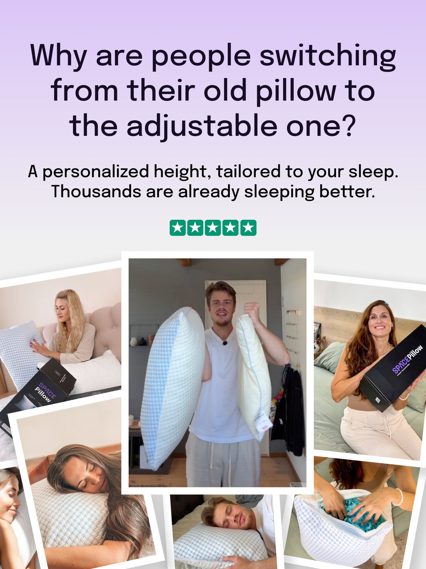 Poduszka z regulacją wypełnienia Spacepillow