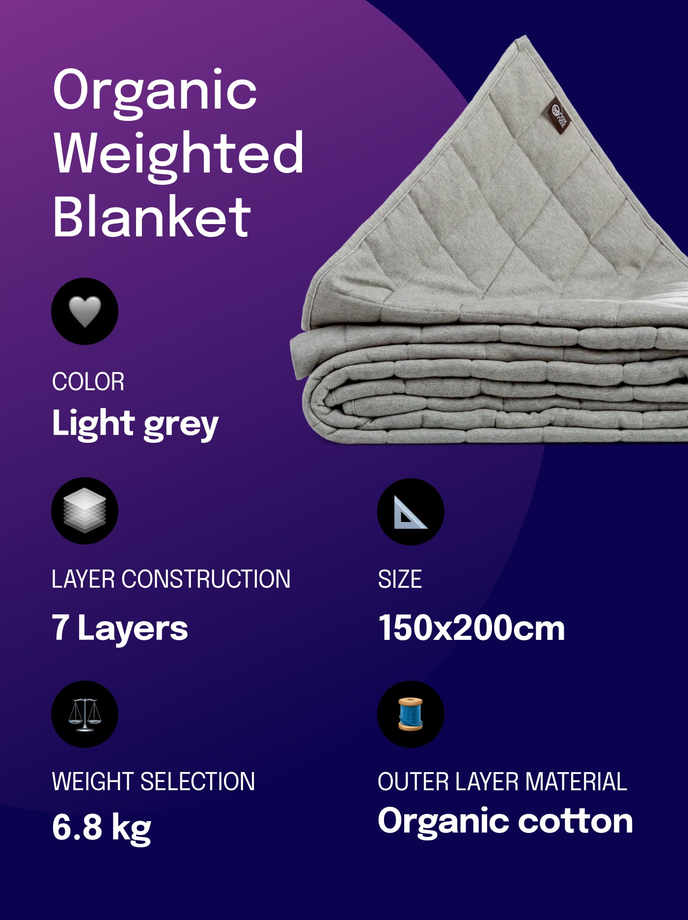 Organiczna kołdra obciążeniowa