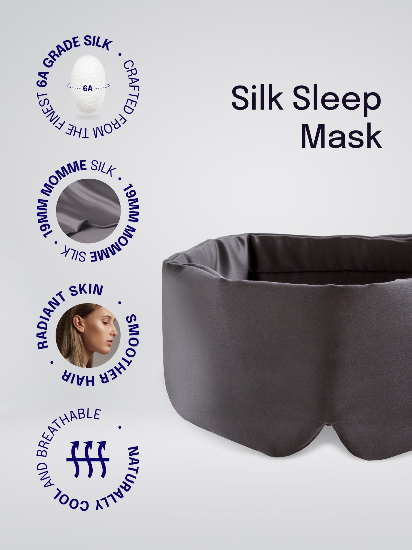 Jedwabna opaska do snu Noxnox