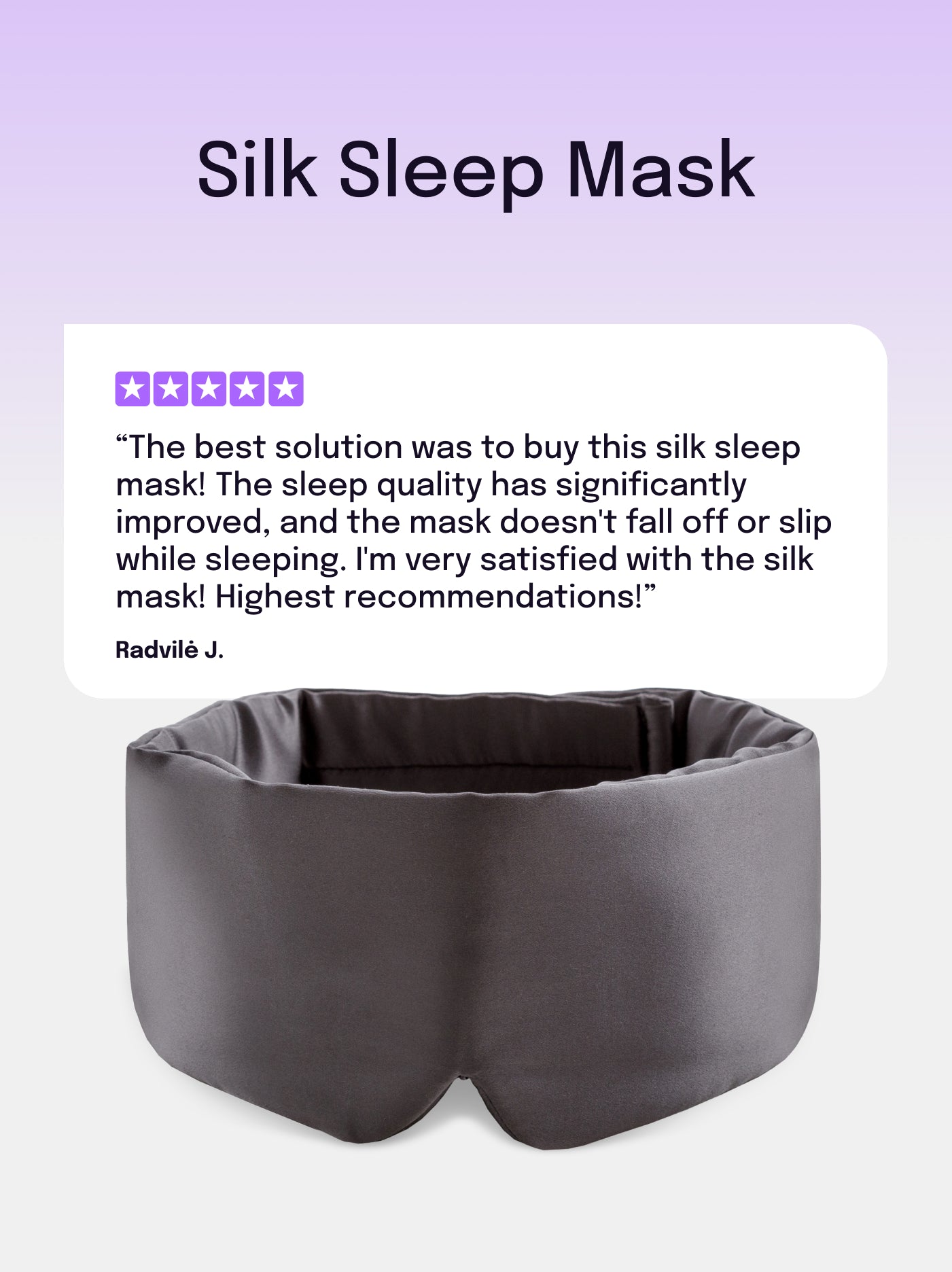 Jedwabna opaska do snu Noxnox