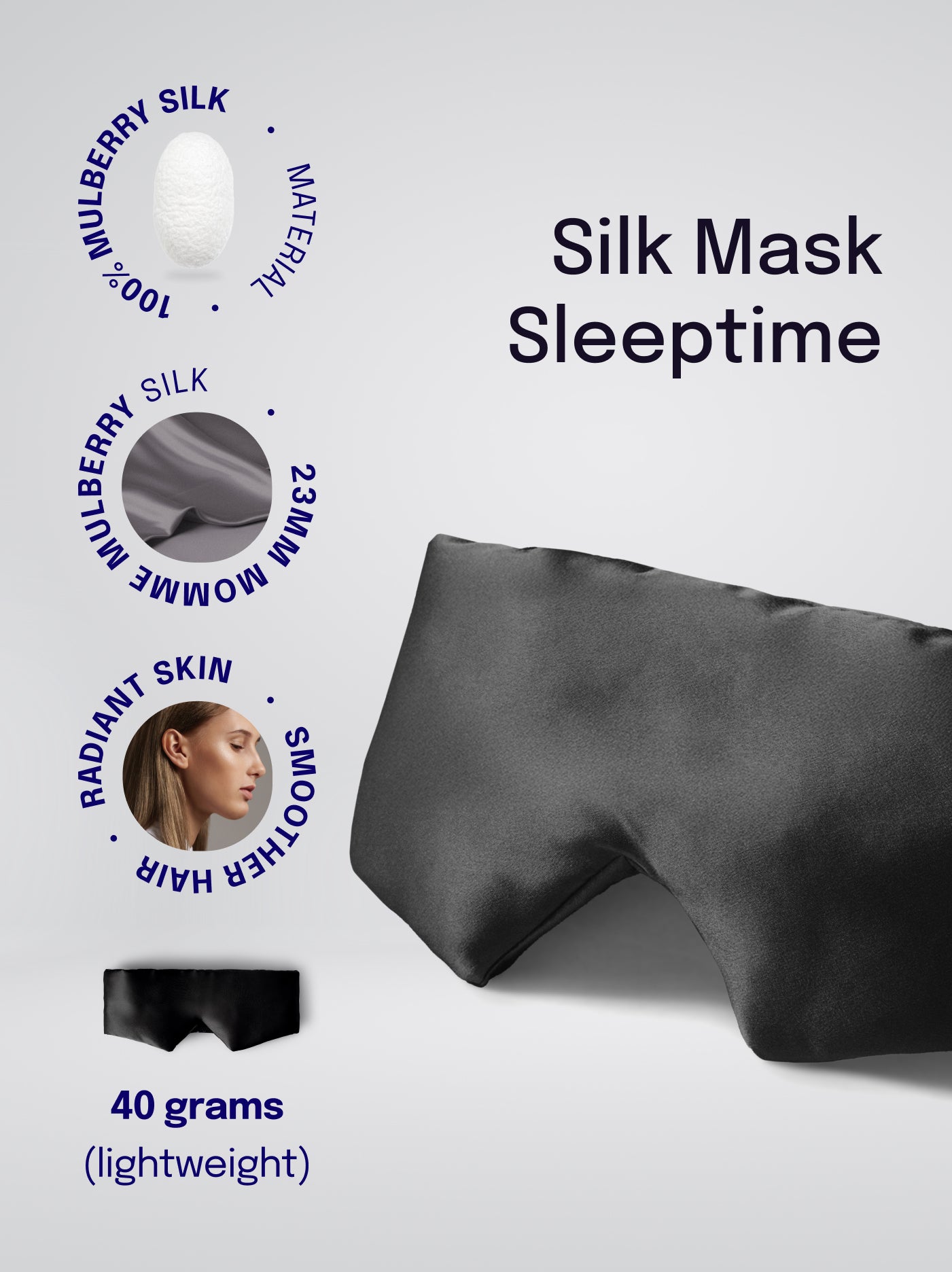 Opaska jedwabna do snu