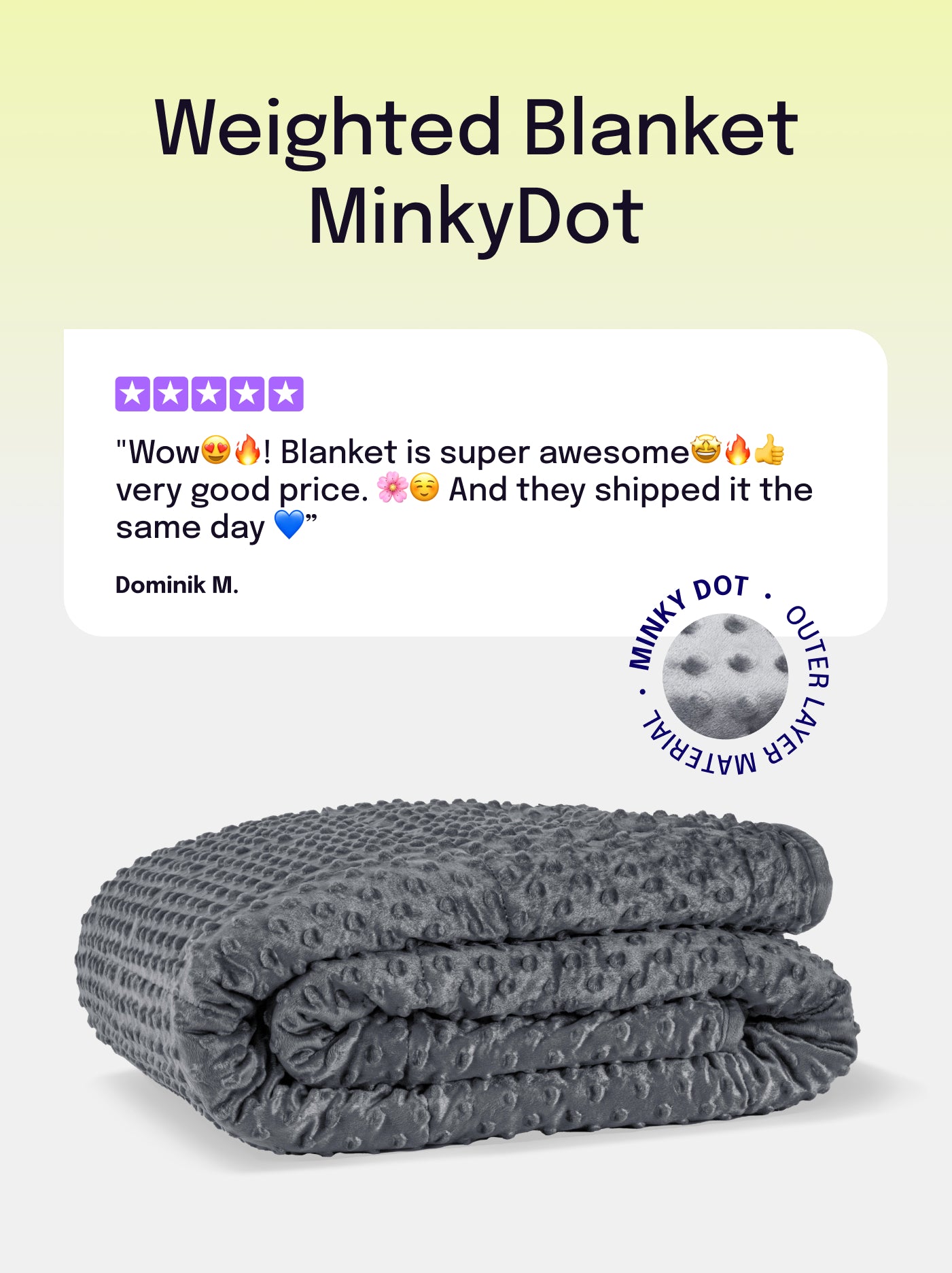 Kołdra obciążeniowa MinkyDot