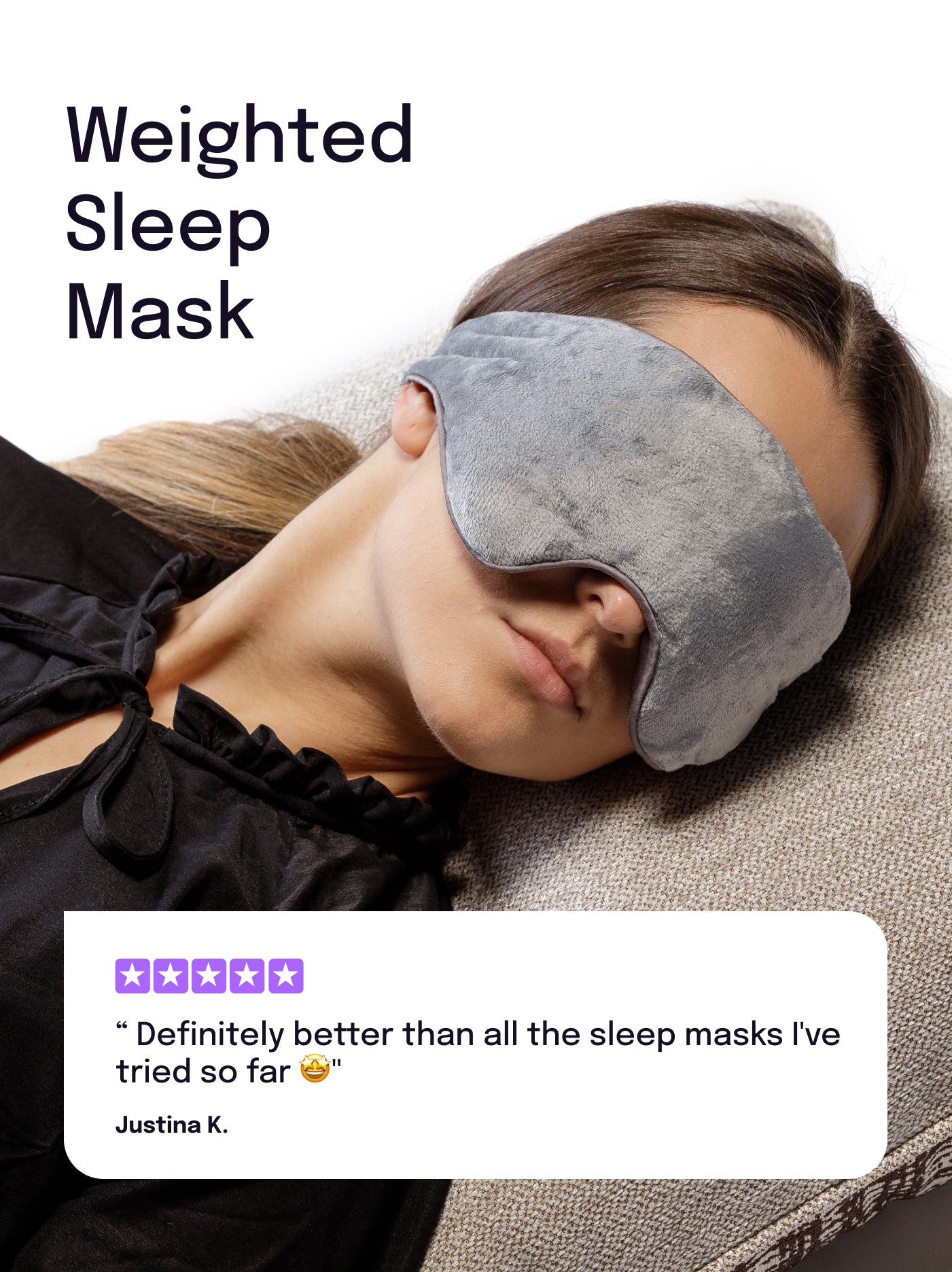 Obciążona maska do snu