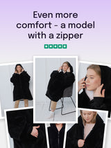 Polarowy kocobluz zapinany